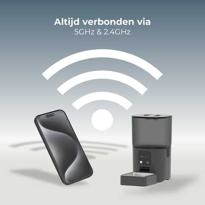 Voerdispenser met Wifi Enkel Voerbak - Zwart