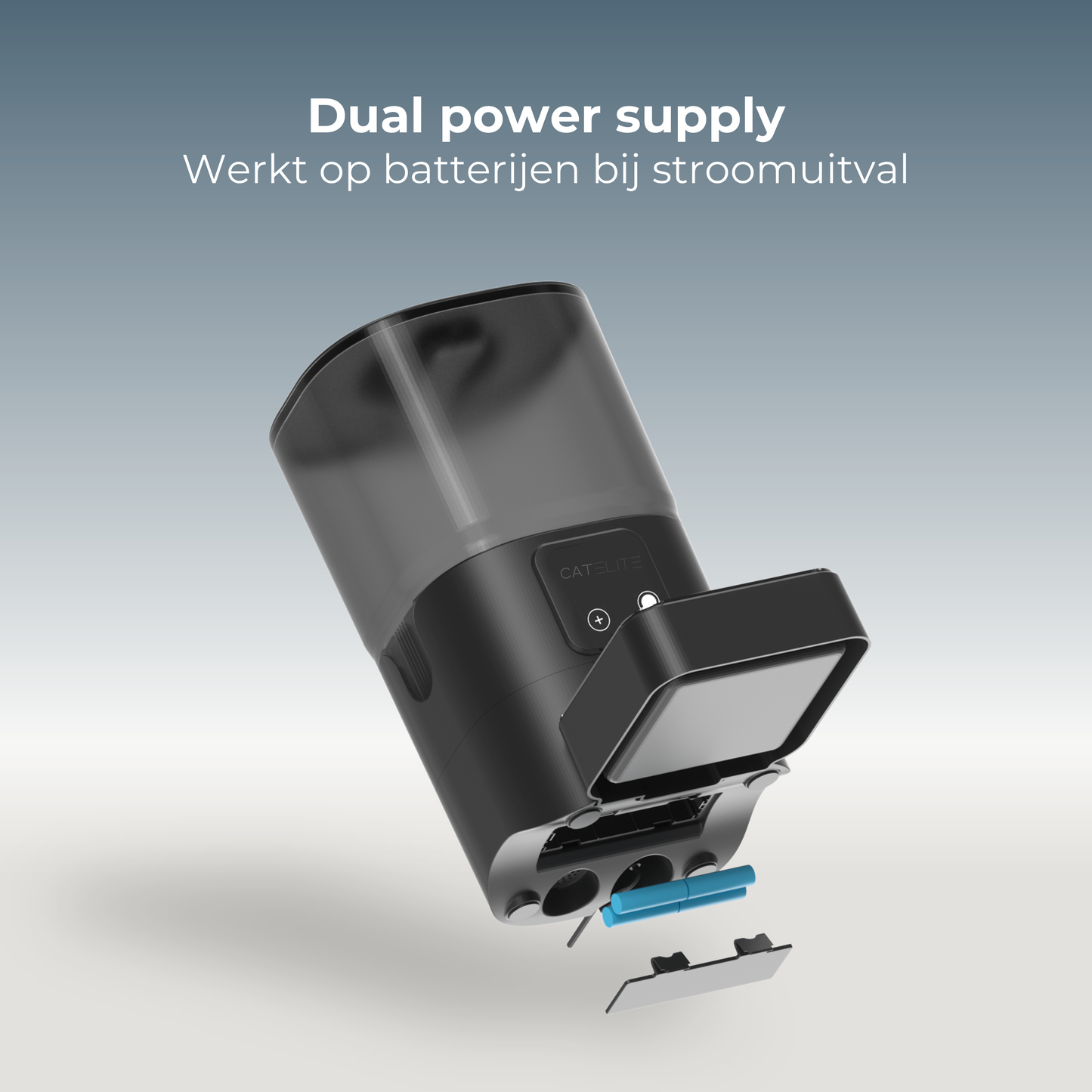 Voerdispenser met Wifi Enkel Voerbak - Zwart