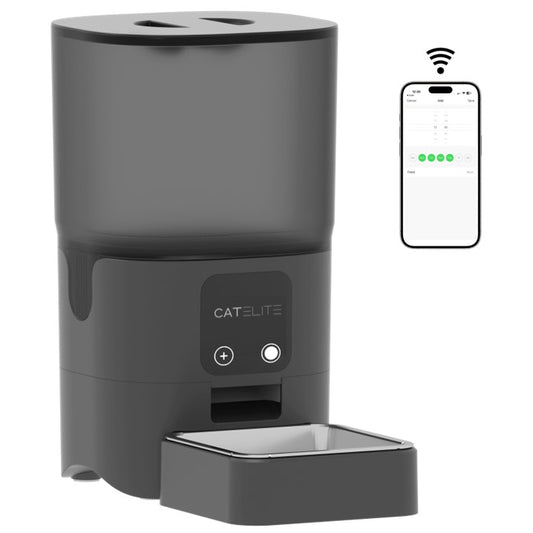 Voerdispenser met Wifi Enkel Voerbak - Zwart