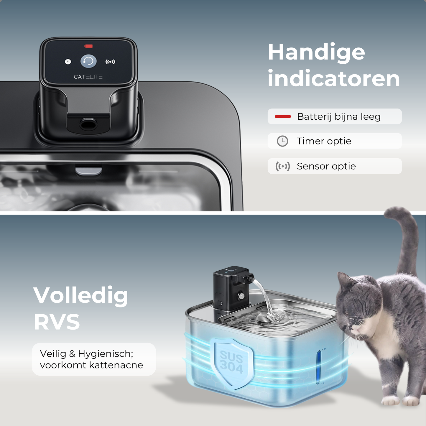 Draadloze Drinkfontein - RVS