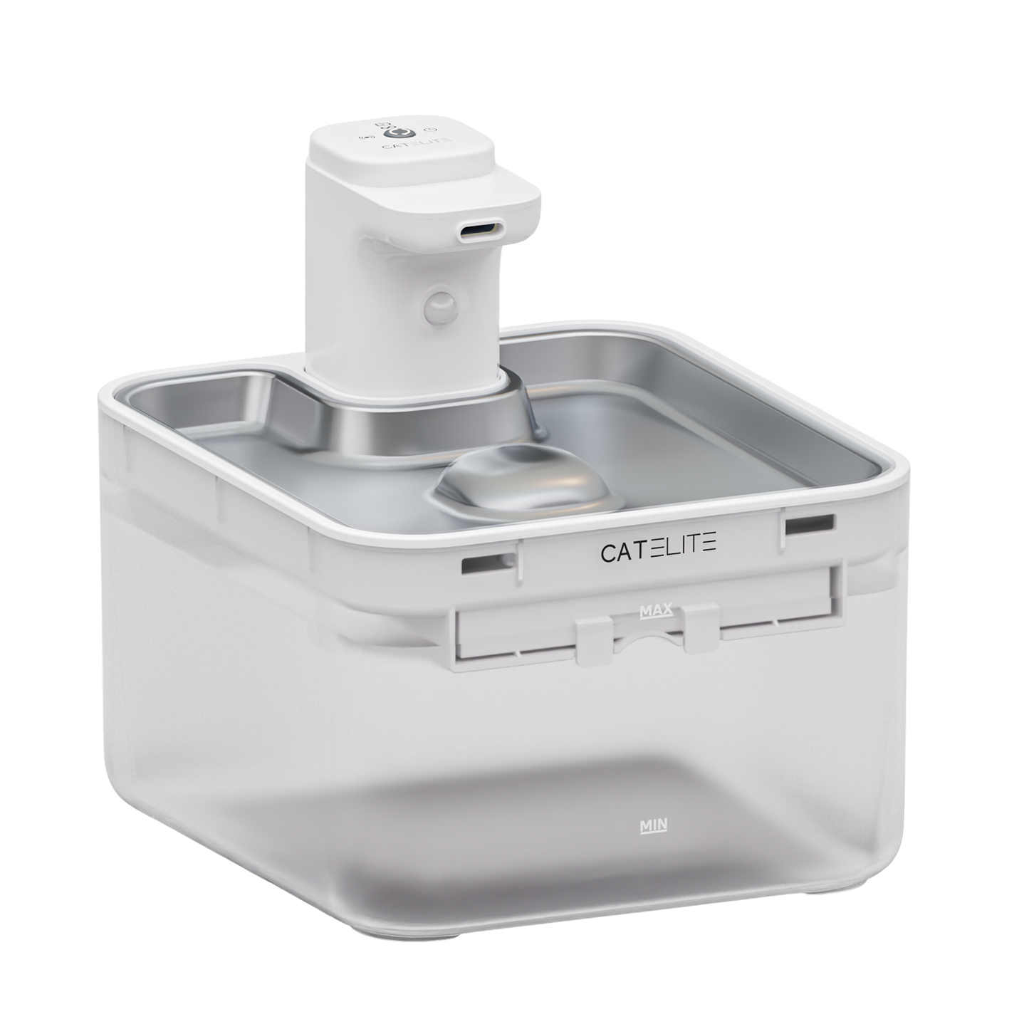 Accu hernieuwde draadloze drinkfontein - Wit