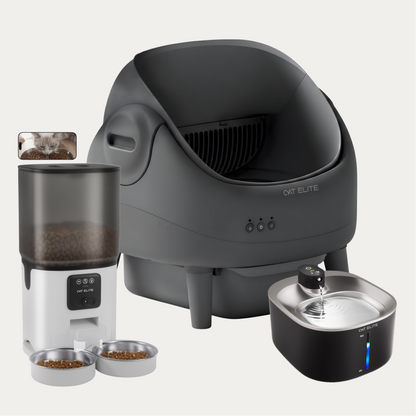Bundel | Ease Automatische Kattenbak, Sync Dubbele Voerautomaat &amp; Stream Drinkfontein