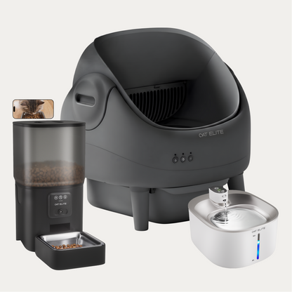 Bundel | Ease Automatische Kattenbak, Sync Enkele Voerautomaat &amp; Stream Drinkfontein