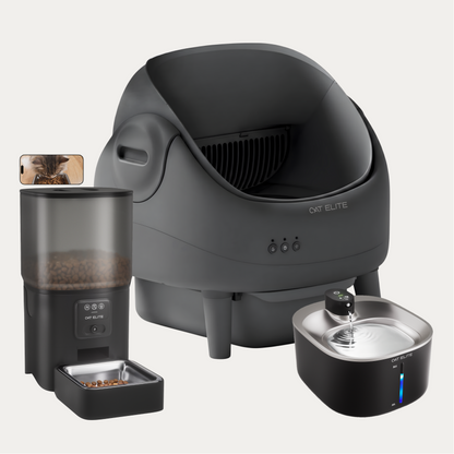 Bundel | Ease Automatische Kattenbak, Sync Enkele Voerautomaat &amp; Stream Drinkfontein
