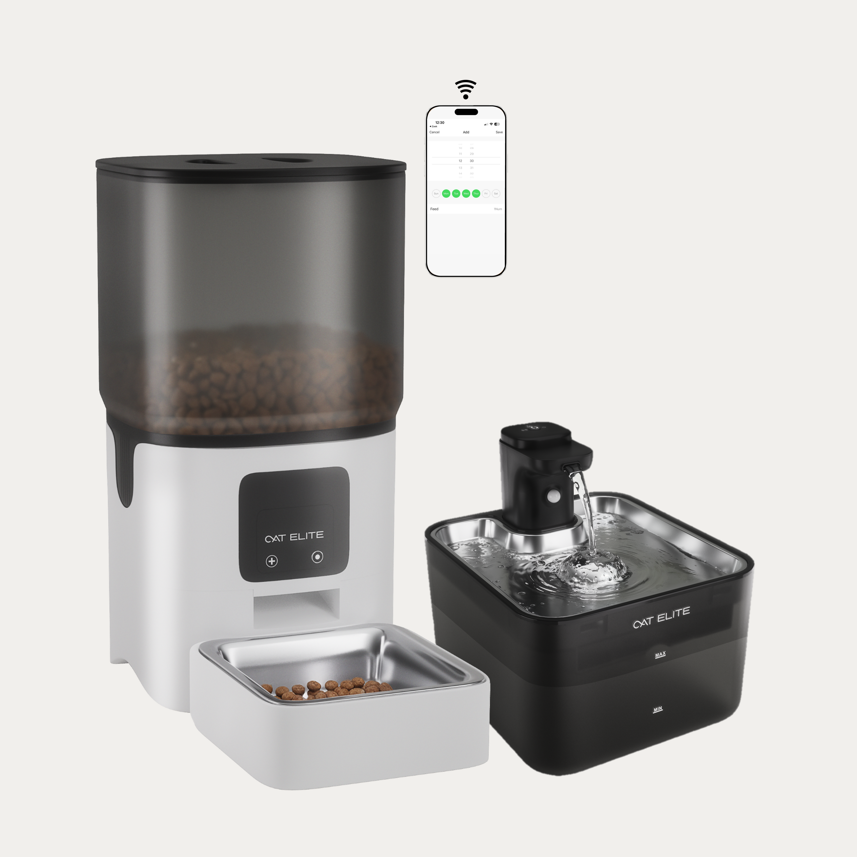 Bundel | Core Enkele Voerautomaat &amp; Wave Drinkfontein