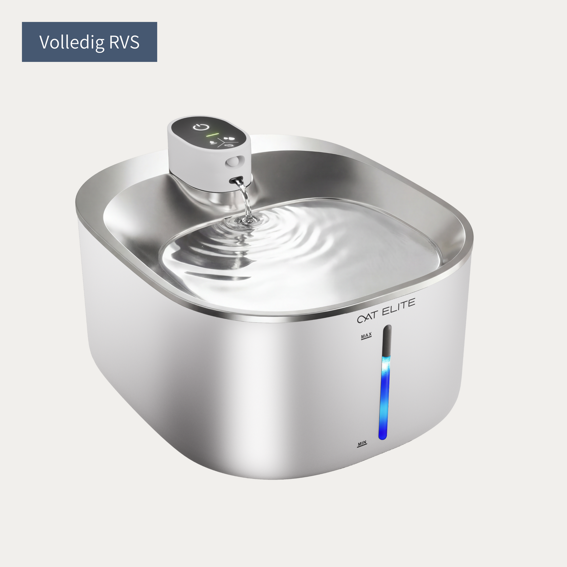 Dreamhigh 3,5 l draadloze kattenfontein, 5000 mAh, roestvrij staal