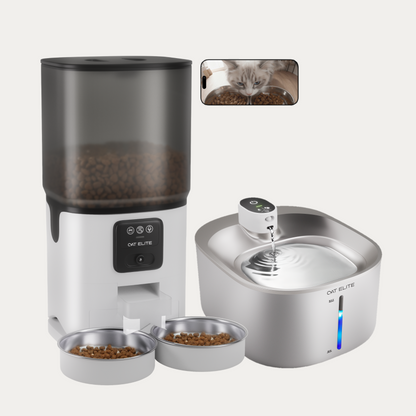 Sync Dubbele Voerautomaat &amp; Stream Drinkfontein - Bundel