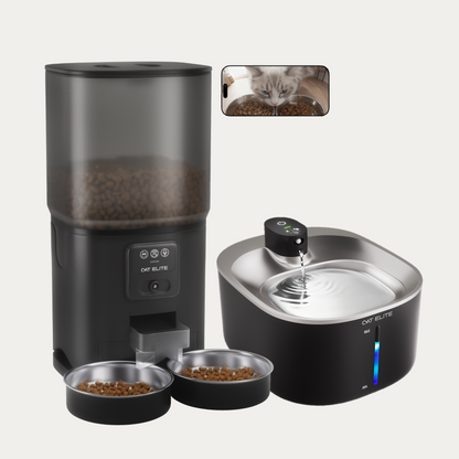 Sync Dubbele Voerautomaat &amp; Stream Drinkfontein - Bundel